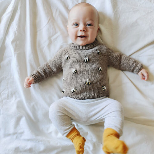 Buzz sweater baby kids knitting pattern