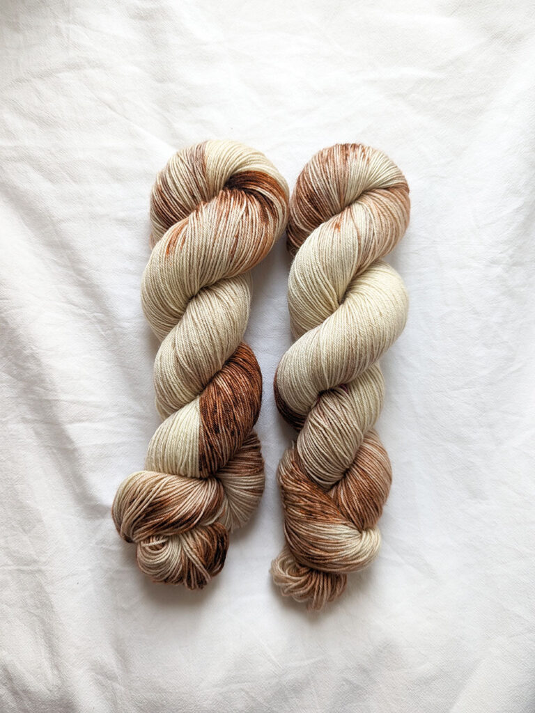 4ply - Brown Speckled Hand Dyed Yarn - The Old Horizon